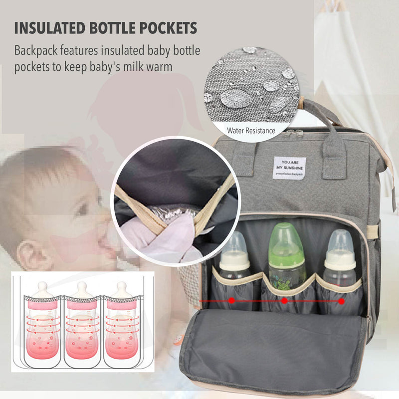 Portable Folding Multi Function Baby Diaper Bag Maternity Large Capacity Waterproof Baby Backpack