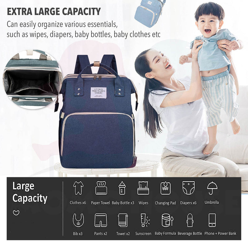 Portable Folding Multi Function Baby Diaper Bag Maternity Large Capacity Waterproof Baby Backpack