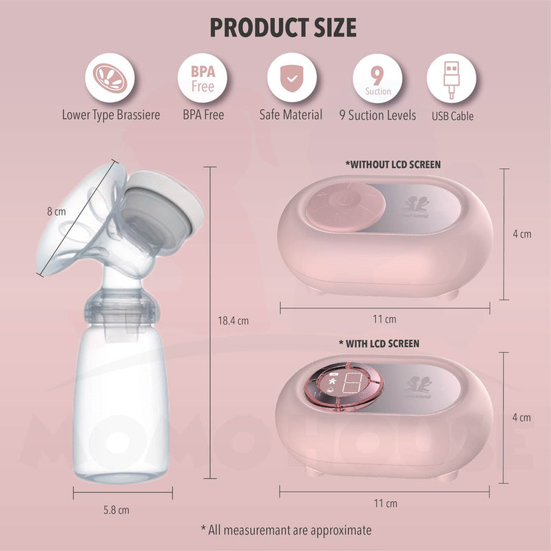 LCD Screen Electric Rechargeable Double Breast Pump BPA FREE Pam Susu Cas Semula Electrik Breastpump