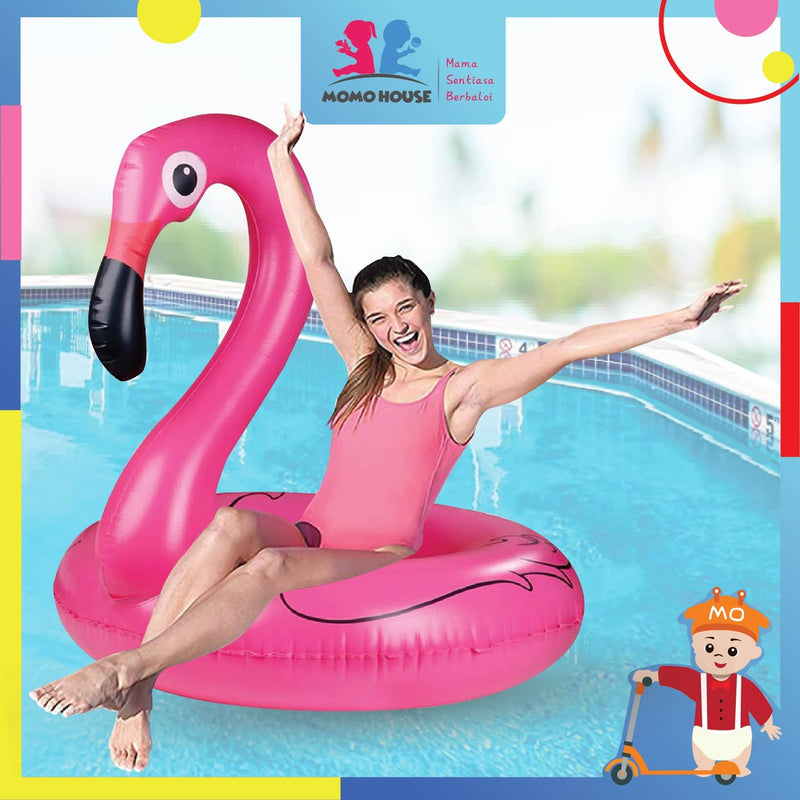 Inflatable Giant Flamingo Shaped Swimming Pool Float Raft Ring