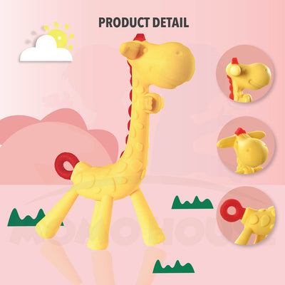 Baby Teether Giraffe & Banana Design BPA Free Food Grade Silicone Chewing Toy Non Toxic Teether