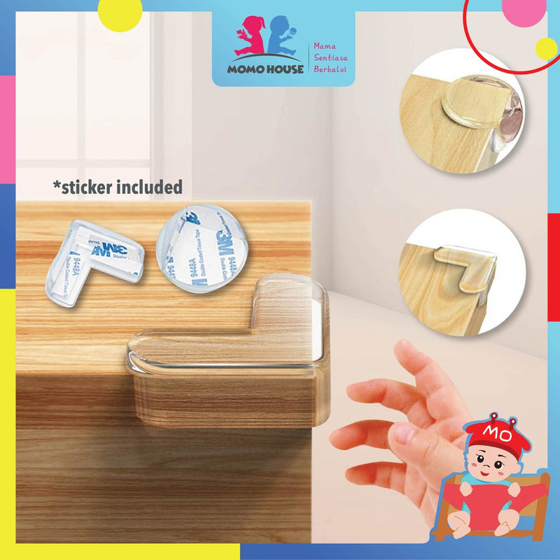 Baby Safety Table Corner Protector Transparent Furniture Corner Edge Guard Safety Protector Baby Kid Penutup Bucu Meja