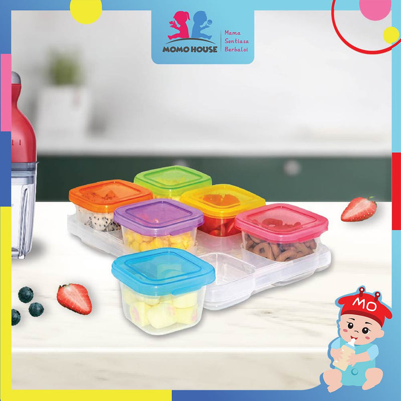 360ML Baby Food Snack Milk Powder Storage Cups Container Storage Box (1 Set)