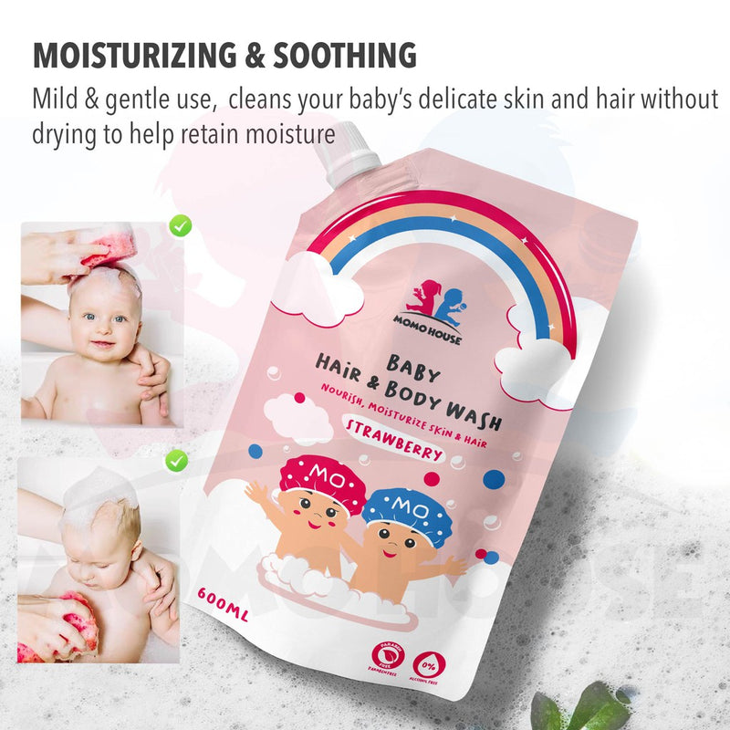 600ML Momo House Baby Shampoo Head To Toe Wash Body Wash & Hair Wash