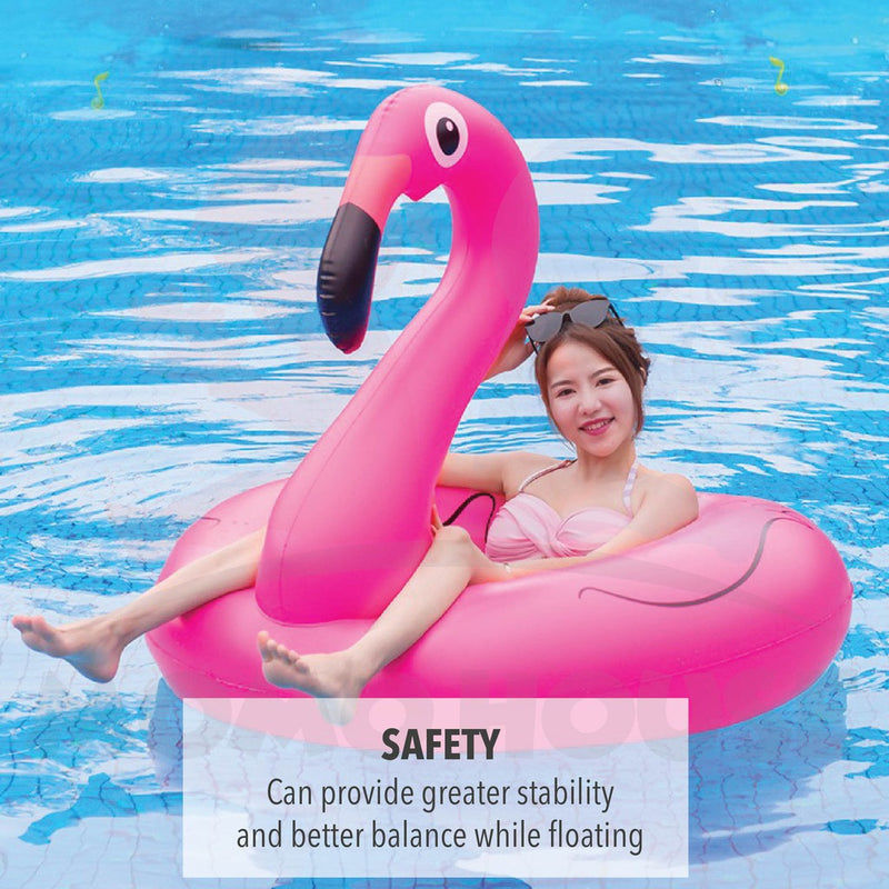 Inflatable Giant Flamingo Shaped Swimming Pool Float Raft Ring