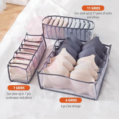 Household Underwear Storage Box Foldable Socks Bra Storage Bra Organzier Panties Organizer Tempat Simpan Baju Dalam