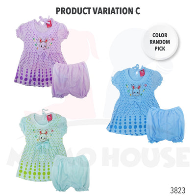 Newborn Baby Girls Dress Baby Girl Clothing Cute Dress Baju Budak Perempuan (Random Pick) (3821 & 3822 & 3823)