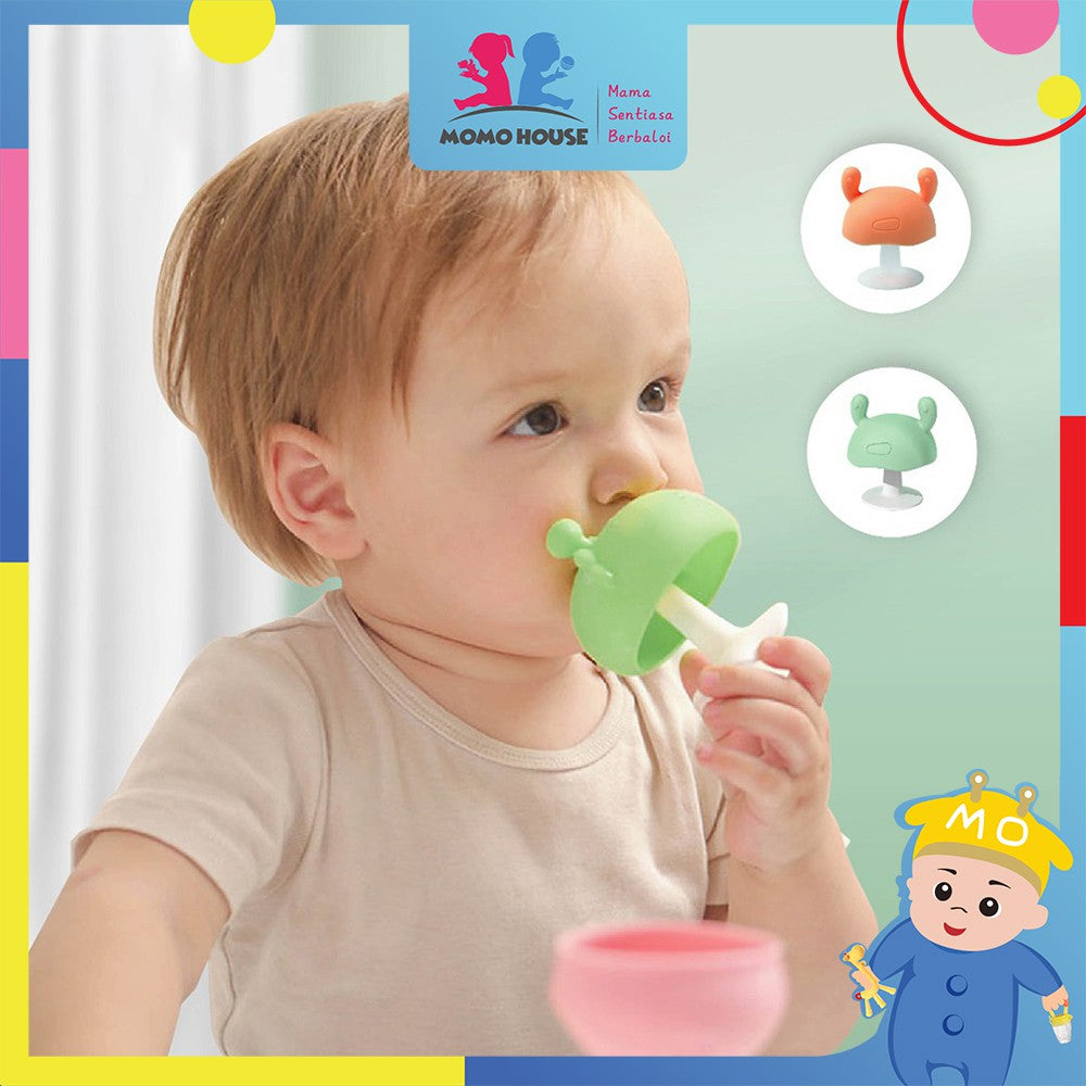 Mushroom Baby Soft Silicone Teether Soothing Teether Toys Hand Grip Silicone Teether Infant Chewing Toy