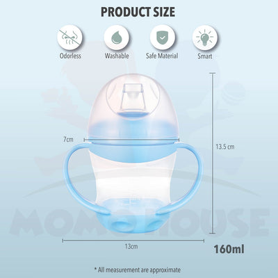 Baby Water Bottle Learning Cup Non-spill Training Cup Leak-Proof Fee Handle Bottle 160ml