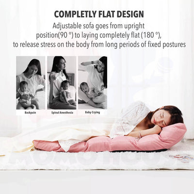 Breastfeeding Foldable Reclining Cushion Lazy Sofa Tatami Recliner Chair Adjustable Memory Foam Floor Bed