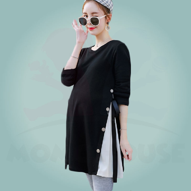 Baju Raya Maternity Blouse Korean Pregnant Blouse Long Sleeve Pregnant Maternity Dresses Baju Mengandung (MDBR)