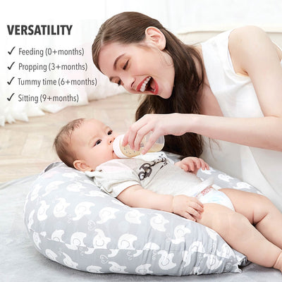 Newborn Baby Breastfeeding U-Shaped Cotton Maternity Head Support Pillow Bantal Menyusu