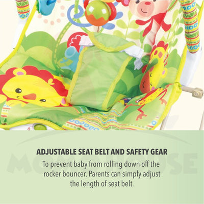 Baby Rocker Bouncer New Born Toddler Music Sleeping Baby Rocking Swing Chair With Monkey Musical Toys