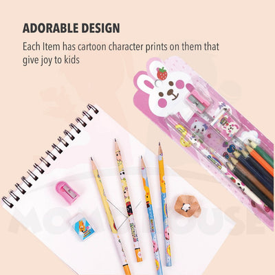 10 in 1 Kids Stationery Children's pencil 10pcs Stationery Set Gift Present Birthday Party Pensil kanak kanak