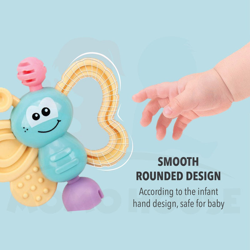 (7pcs) Soft Rubber Baby Rattle Hanging Toys Playset For Newborn Teether Infant Baby Toys Early Learning Education Toy