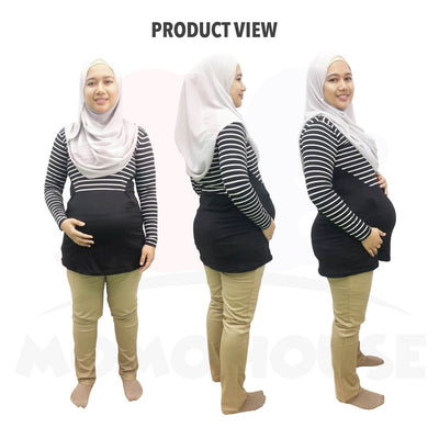 Long Sleeve Maternity T-shirt Prenatal T Shirt Baju Mengandung (MTS001)