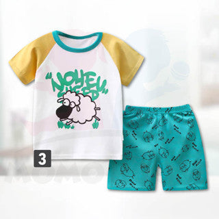 Newborn Baby T shirt Short Sleeve Set Baby Kids Clothing (BM004)