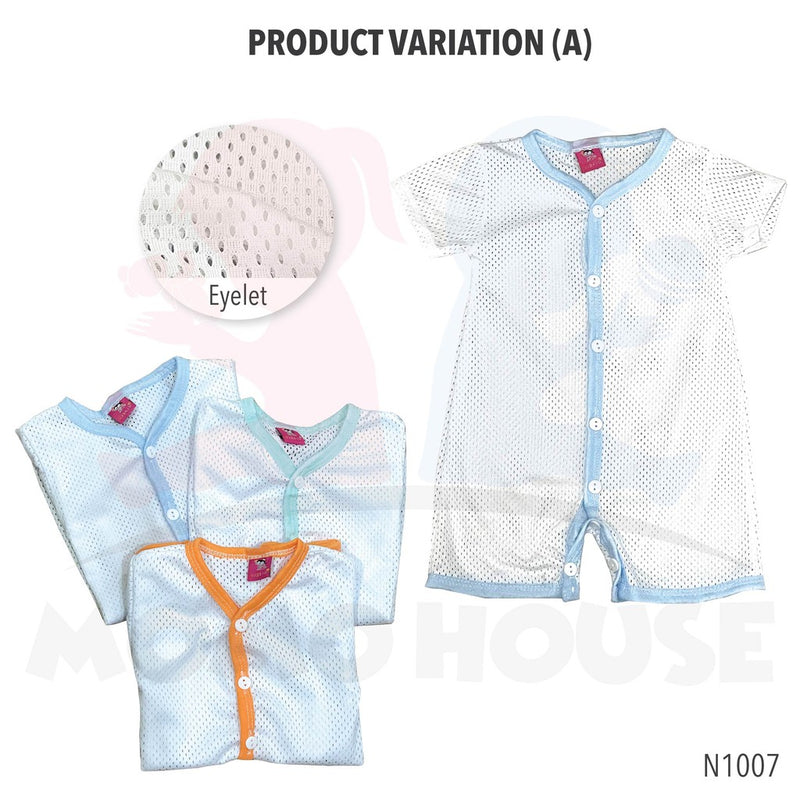 Baby Romper Lubang / Baby Romper Eyelet Boy (N1007 & N1010 & 8310)