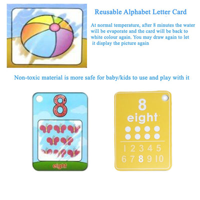 Magic Water Flash Card – Number, Shape & Color Version (Without Box)