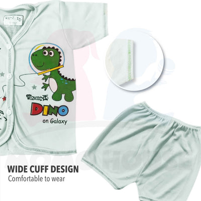 Baju Bayi Baru Lahir Dino Design (1pcs = Baju + Seluar) (Random Pick)(3833A & 3833B)