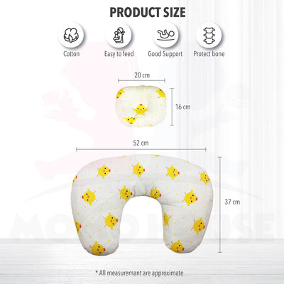 Newborn Baby Breastfeeding U-Shaped Cotton Maternity Head Support Pillow Bantal Menyusu