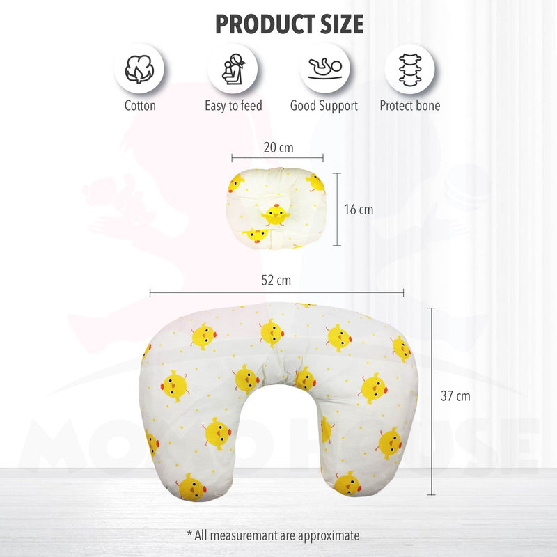 Newborn Baby Breastfeeding U-Shaped Cotton Maternity Head Support Pillow Bantal Menyusu