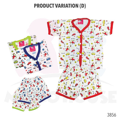 Newborn Baju Baby Infant Suit Car Design Baju Baby (1pcs = Baju + Seluar) (Random Pick)(3852 & 3853 & 3854)