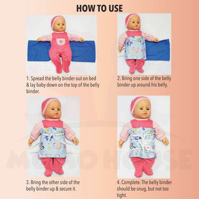 Newborn Belly Protection Barut Baby Bertali Pelekat Baby Umbilical Cord Care Bellyband Binder Swaddle