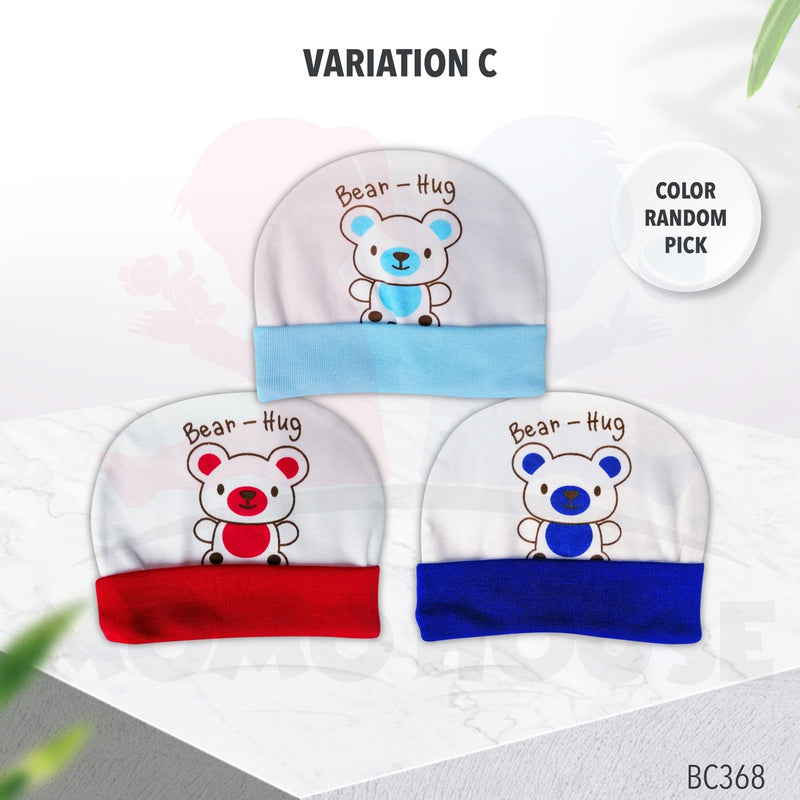 (1pcs) Cotton Baby Hat Newborn Caps Topi Bayi Baby Infant Accessories (AC333 & BC369 & BC368 & BTC311)