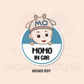 MOMO HOUSE Car Window MOMO In Car Warning Sticker Sticker Cermin Kereta