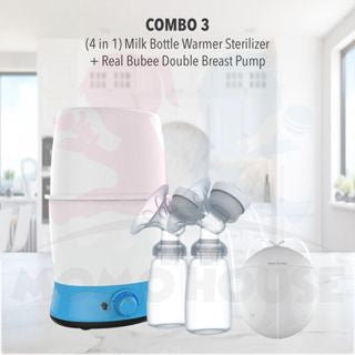 (4 in 1) Milk Bottle Warmer Sterilizer Steriliser - Combo Breast Pump Real Bubee