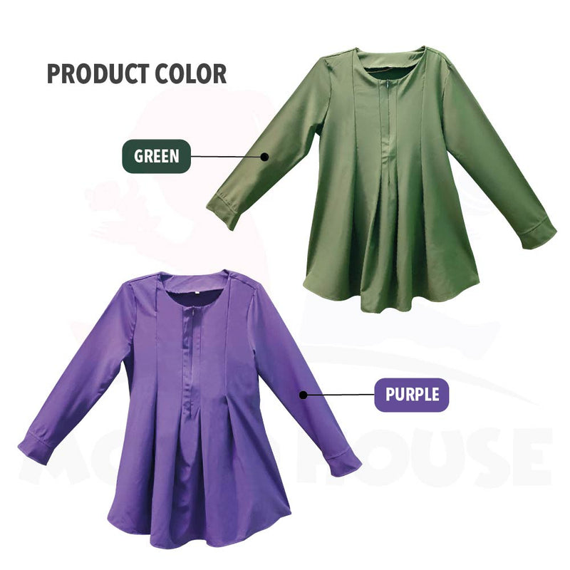 Maternity Muslimah Maternity Blouse Pudding Long Sleeve Baju Mengandung Labuh Muslimah Blouse (MBM001)