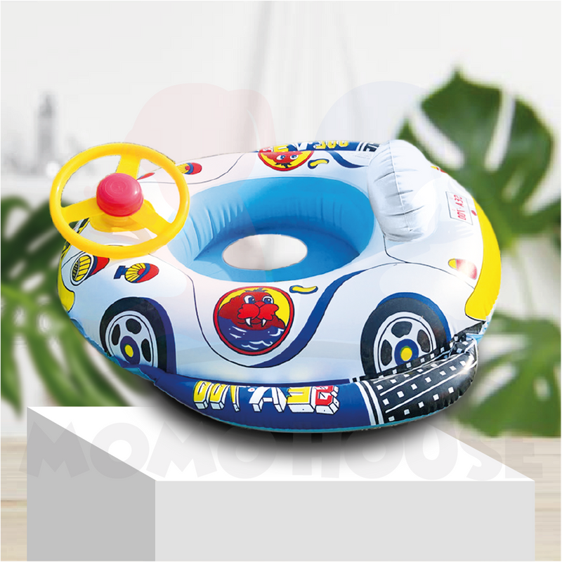 Inflatable Baby Swimming Float Ring With Cartoon Design Pelampung Renang Bayi Pelampung Duduk Bayi