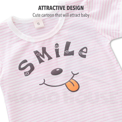 Newborn Baby Boy Girl Clothing Shirt Short Sleeve Set (BM033)