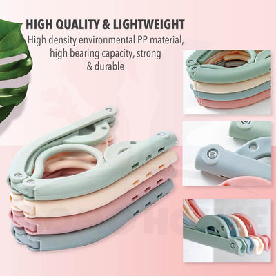 Portable Travel Foldable Plastic Hanger Non-slip Hanger Wardrobe Clothes Magic Drying Rack