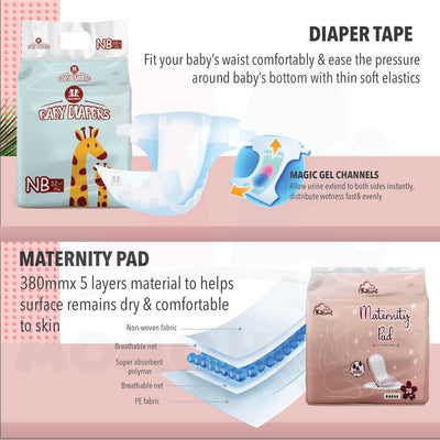 (54 Items) Hospital Delivery Pack – Breast Feeding Working Mom Package Set Berpantang Tradisional