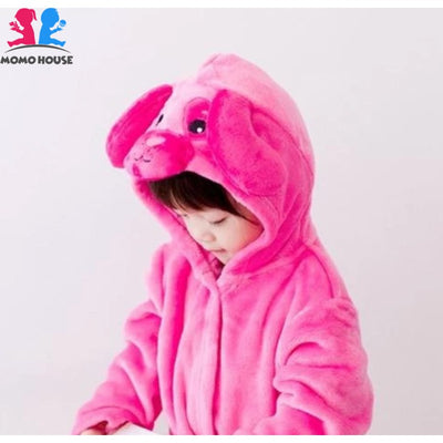 Toddler Kids Lovely Animal Themed Bathrobe Kids Hooded Towel Tuala Mandi Baby Hooded Blanket Baby