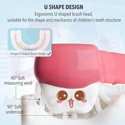 U-Shape Children Toothbrush Kid Toothbrush 360° Silicone Kids Toothbrush Gosok Gigi Kanak