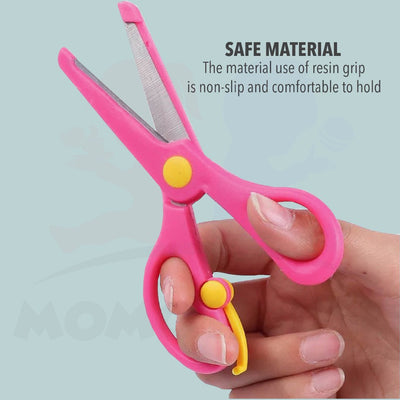 Kids Safety Plastic Scissors Paper Cut DIY Photo Album Lace Art Plastic Scissors Preschool Training Scissors