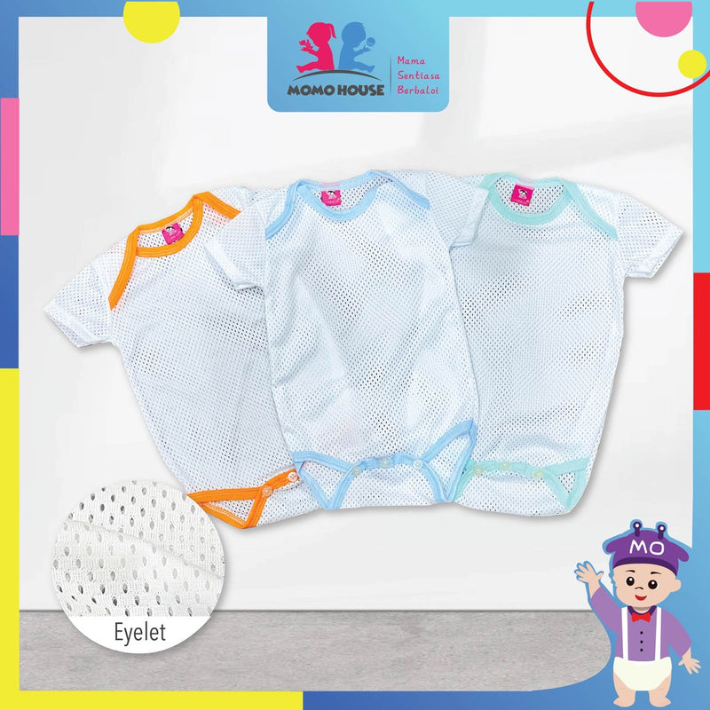 Baby Romper Lubang / Baby Romper Eyelet Boy (N1010)