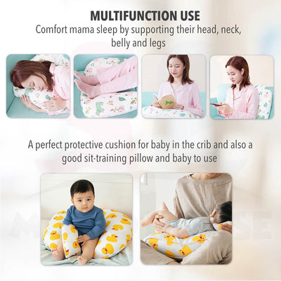 Newborn Baby Breastfeeding U-Shaped Cotton Maternity Head Support Pillow Bantal Menyusu