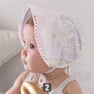 Lace Flower Baby Hat Girl Newborn Baby Cap Girl Newborn Baby Girl Hat Summer Topi Baby Girl Lace Hat Baby Summer Hat