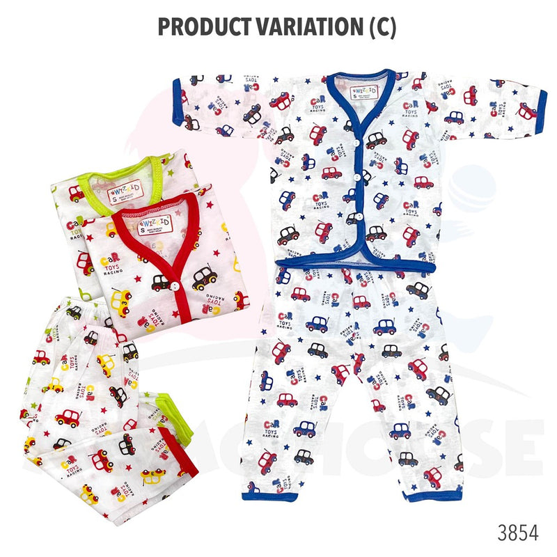 Newborn Baju Baby Infant Suit Car Design Baju Baby (1pcs = Baju + Seluar) (Random Pick)(3852 & 3853 & 3854)