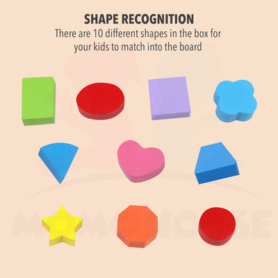 3 in 1 Number Shape Matching Wooden Logarithmic Board Educational Kids Counting Stacker Toy Puzzle