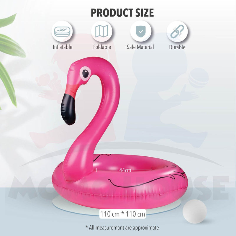 Inflatable Giant Flamingo Shaped Swimming Pool Float Raft Ring