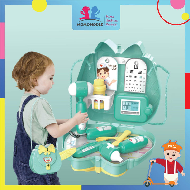 (2 Designs) Pretend Play Kids Toy Box Dream the Suitcase Tools Set With Sling