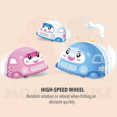 Kids Baby Hand Sensor Car Automatic Running Away Cute Cartoon Mini Toy Car With Flashing Light Effect