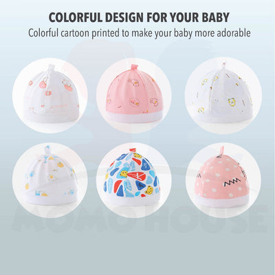 (0-6month) Newborn Infant Hat Baby Girl Boy Cute Cartoon Cap Topi Bayi Baru Lahir (NH)