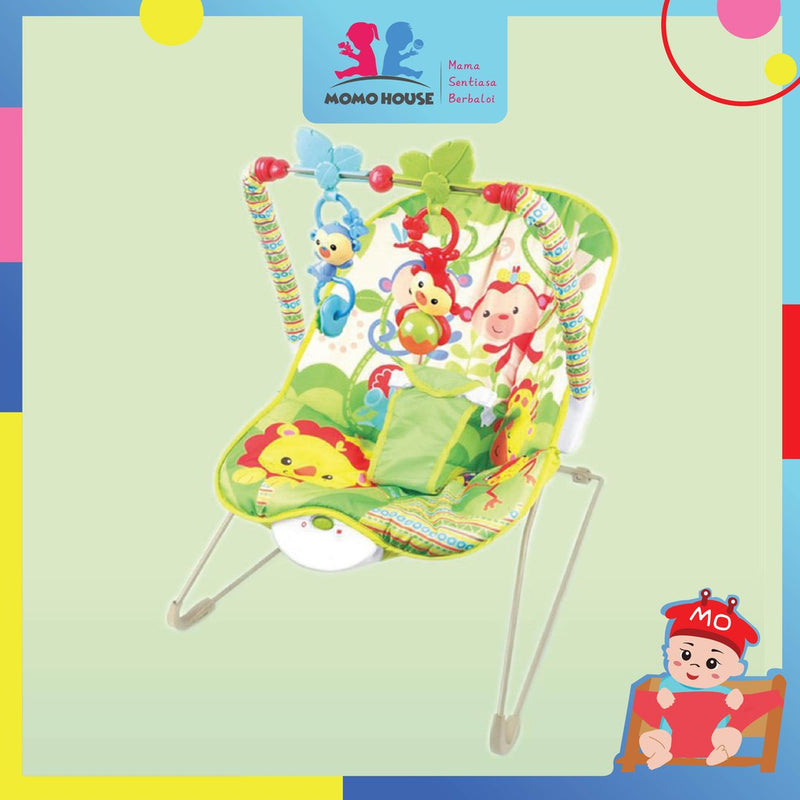 Baby Rocker Bouncer New Born Toddler Music Sleeping Baby Rocking Swing Chair With Monkey Musical Toys