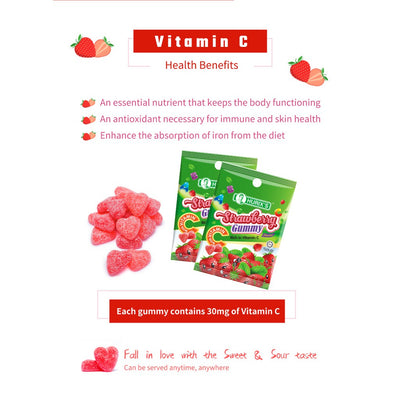 Hurix's Strawberry Gummy (with Vitamin C)